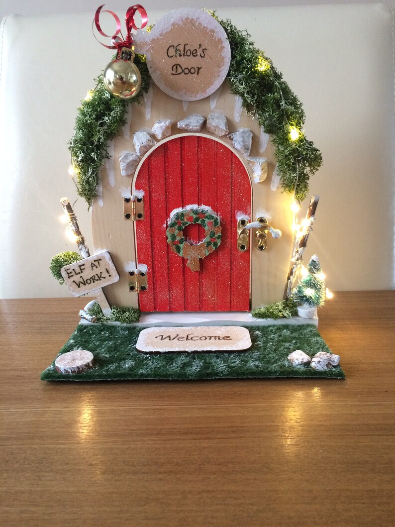 Elf Door Personalised Santa S Workshopelf On The Shelf Etsy