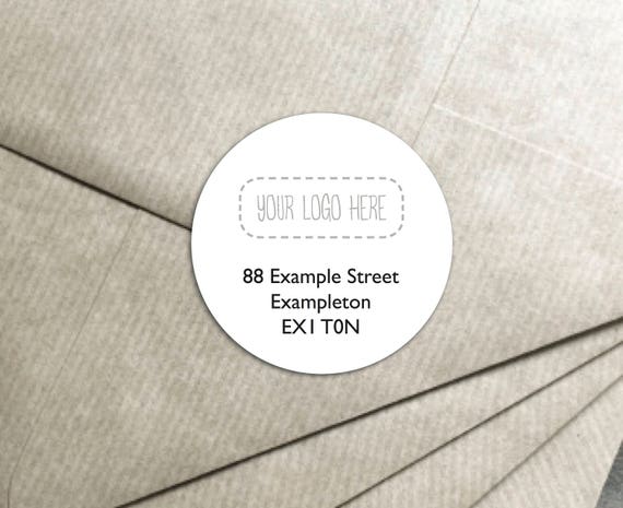 logo address stickers custom return address labels etsy