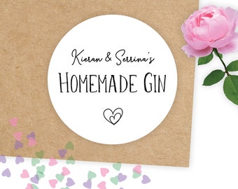 Eco Friendly Alcohol Wedding Favour Stickers / Gin Rum Vodka Labels / Homemade Favours