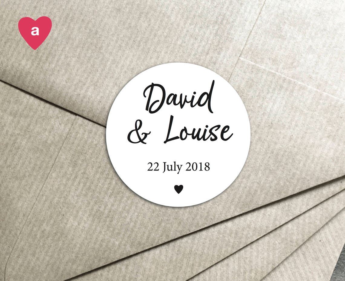 72 Custom Wedding Stickers / Save the Date Labels / Envelopes | Etsy