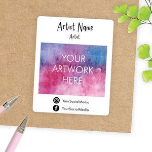 Eco Friendly Artist Stickers / Personalised Artwork Labels
