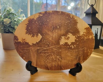 Laser etched photo of the Tree of Life - item C