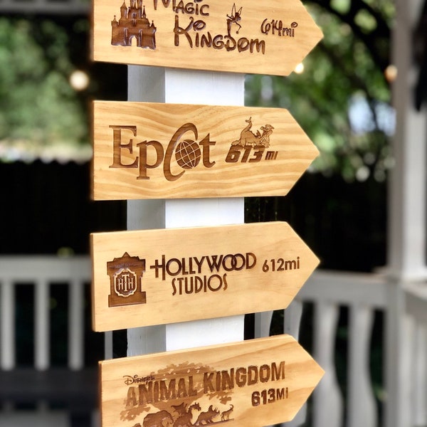SPECIAL EDITION: Custom listing for FOUR sign to your happy places - Disney Parks