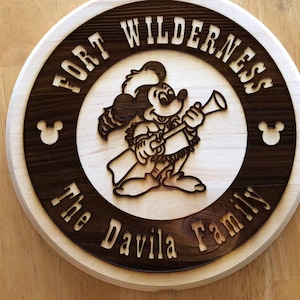 Fort Wilderness Inspired sign - with your family name