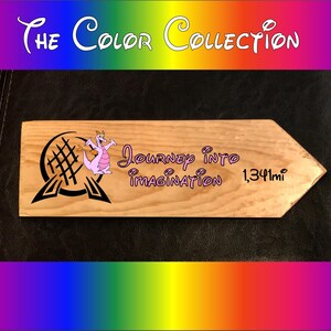 Custom listing for sign from YOUR home to Journey into Imagination - (color collection)