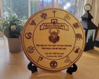 8 inch plaque celebrating the Maelstrom CLEARANCE  - item 2919