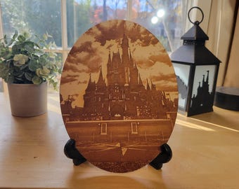 Laser etched photo of the Cinderella Castle - item 64