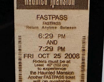 Fastpass Fridge Magnet for your favorite ride