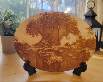 Laser etched photo of the Tree of Life - item G