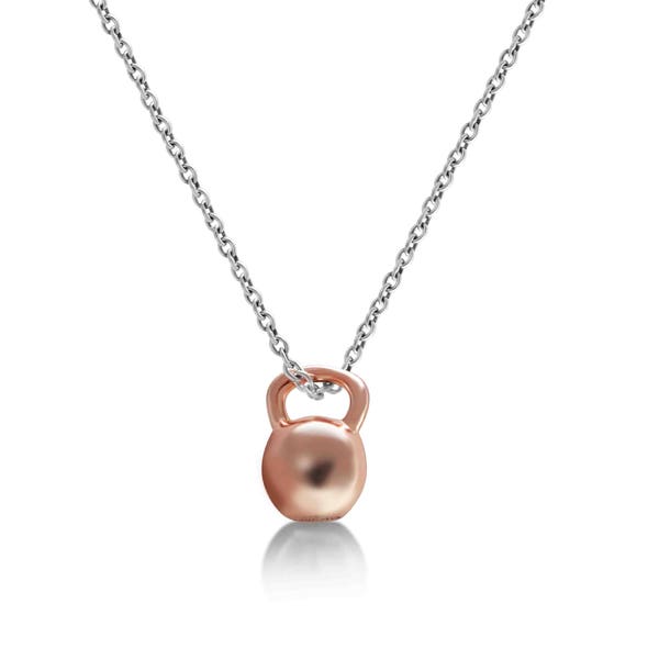 Mini Kettlebell Necklace | Sterling Silver Strength Pendant | Fitness Jewelry
