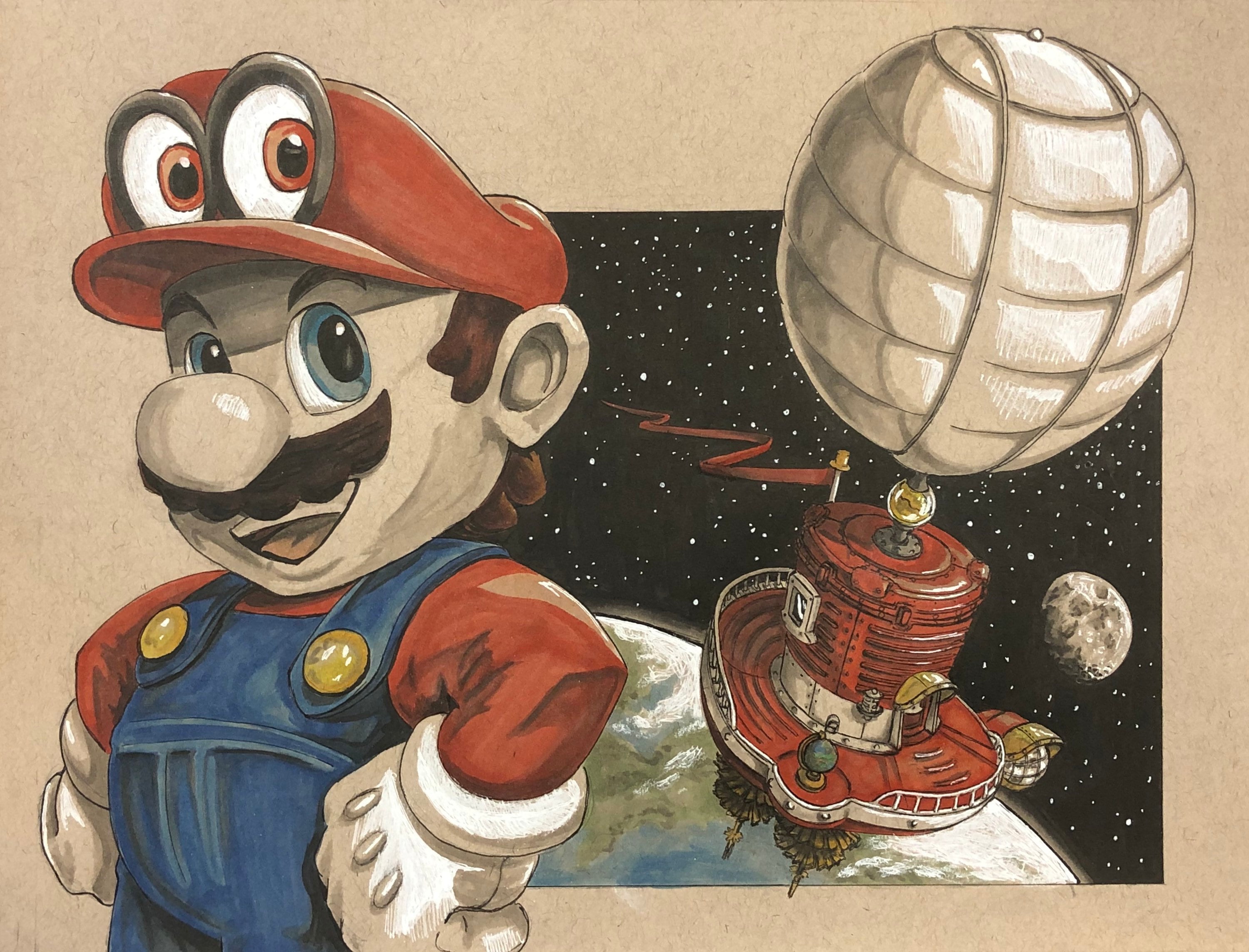 Mario Odyssey Original Artwork