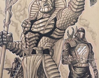 Serpentor G.I. Joe Portrait Original Artwork