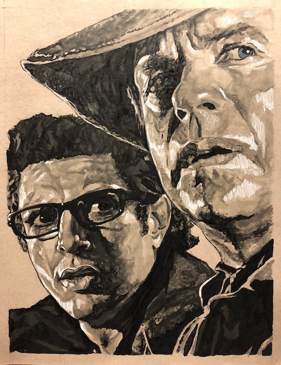 Ian Malcolm Jeff Goldblum Und Alan Grant Leben Findet Einen Etsy