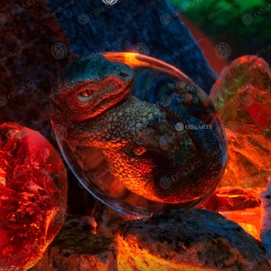 Tyrannosaurus Rex Egg with Realistic Dinosaur Embryo in Crystal Egg. VIP Gift Set. The Item will be made TO ORDER