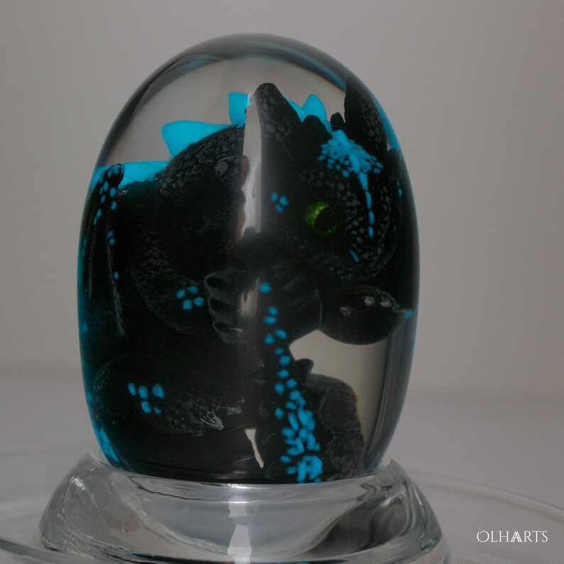 Baby Toothless Night Fury Pocket Dragon Egg How to Train Etsy