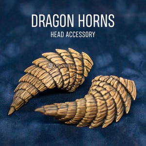 Brown Dragon Horns — Head Accessory for Fantasy Lovers, Cosplay and Halloween Outfits
