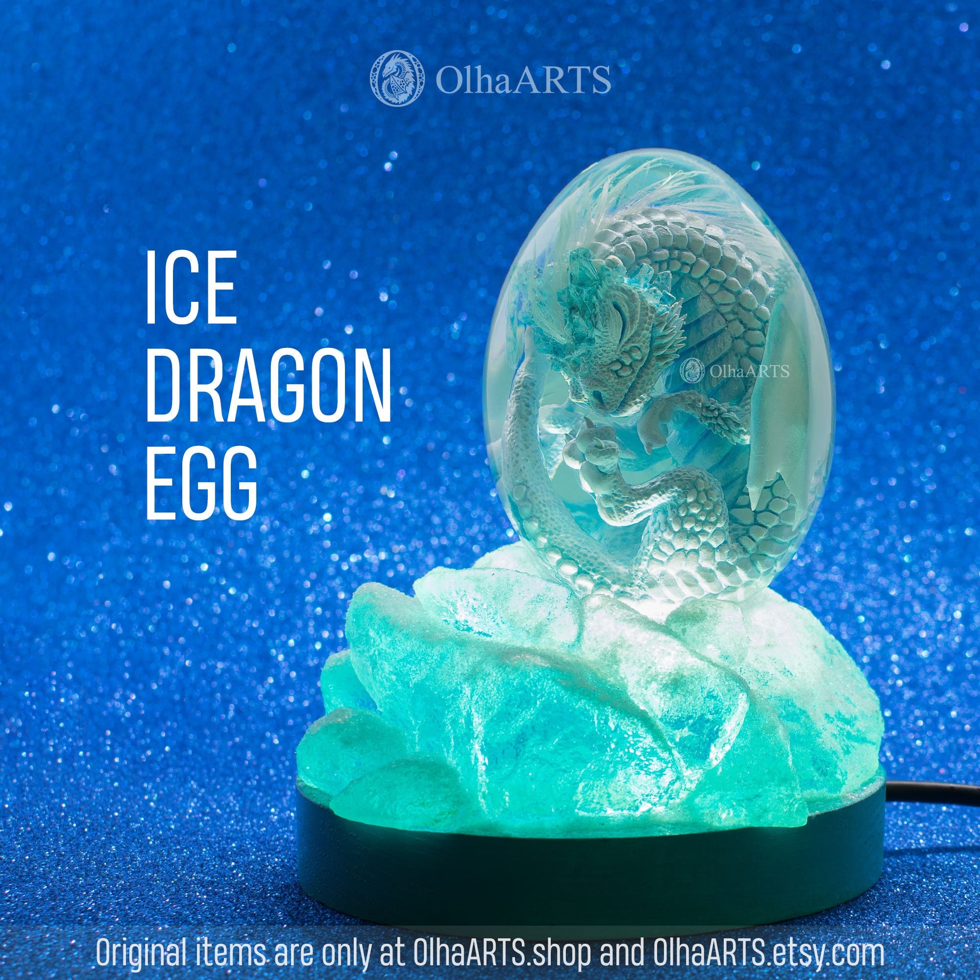 Huevo de Dragón de Hielo, set de regalo VIP con Dragón Bebé en Huevo de  Resina Epoxi, Embrión de Dragón Blanco y Azul, Will hecho a PEDIDO - Etsy  México, image size:2000x2000