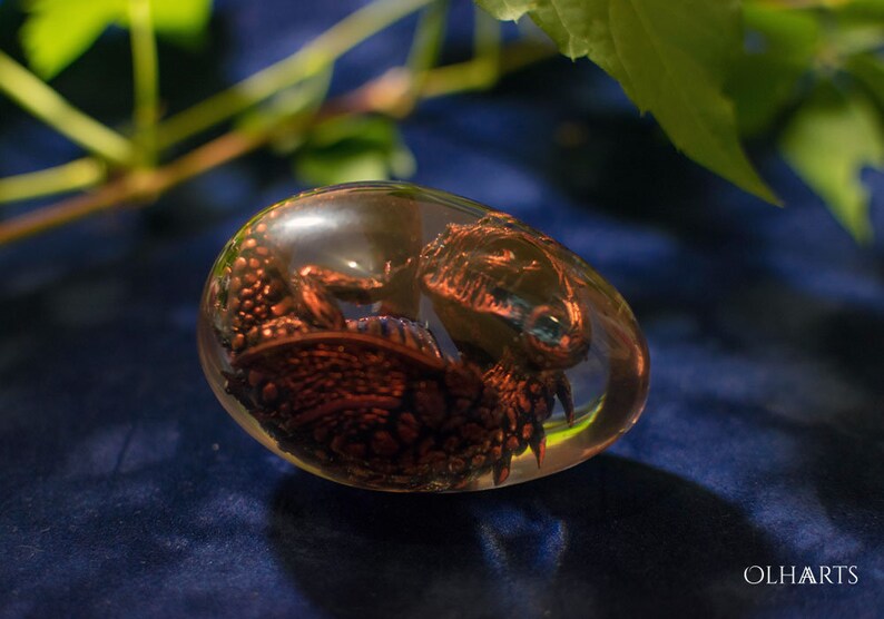 Clear Dragon's Egg Baby Dragon Transparent Egg Copper | Etsy