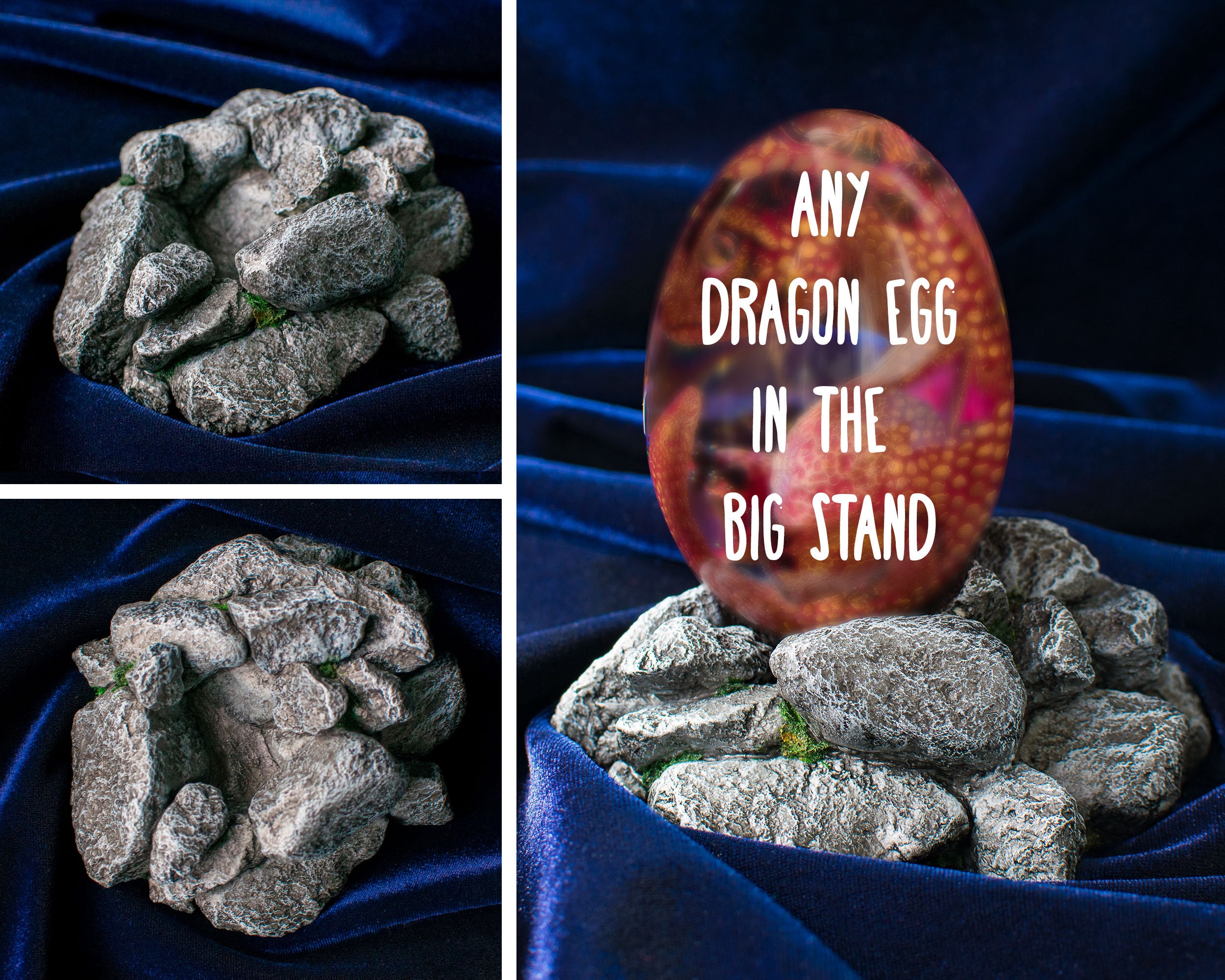 Luckxing Résine d'œuf de Dragon Transparente en Cristal - Oeuf de Dragon en résine Transparente