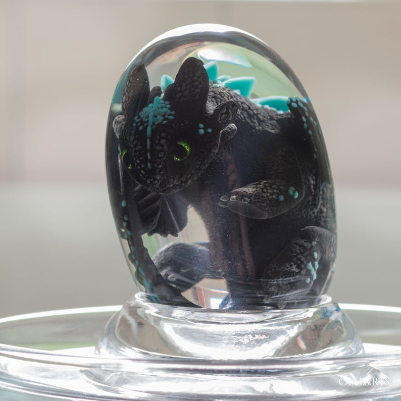 Baby Toothless Night Fury Pocket Dragon Egg How to Train Etsy