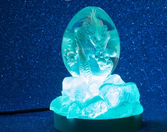 BlinBlin Oeuf De Dragon De Lave En Résine Cristalline - Figurine Déco 7x5,5 Cm - Cadeau Mystique Et Unique