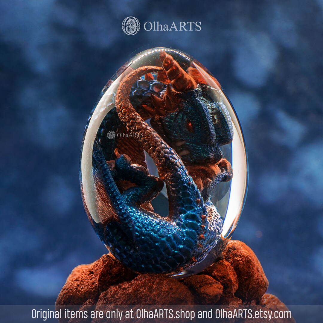 Bluecopper Dragon Egg, VIP Gift Set Spiralhorned Baby Dragon in