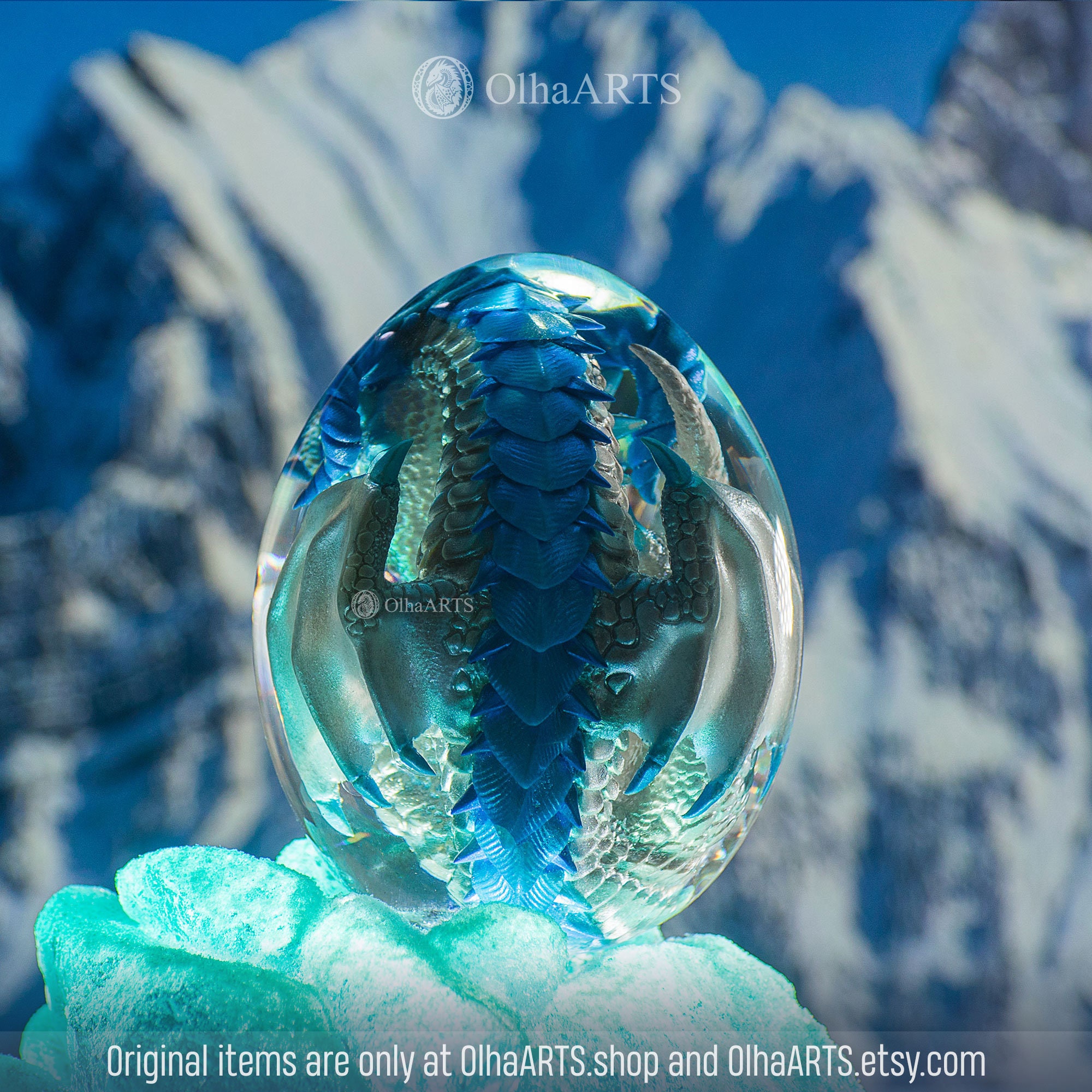 Snow Dragon Egg, VIP Gift Set With Baby Dragon in Epoxy Resin Egg, Silver  and Blue Dragon, Ice Wyvern Embryo, Will Made to ORDER - Etsy, image size:2000x2000