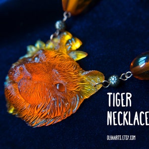 Orange Tiger Necklace