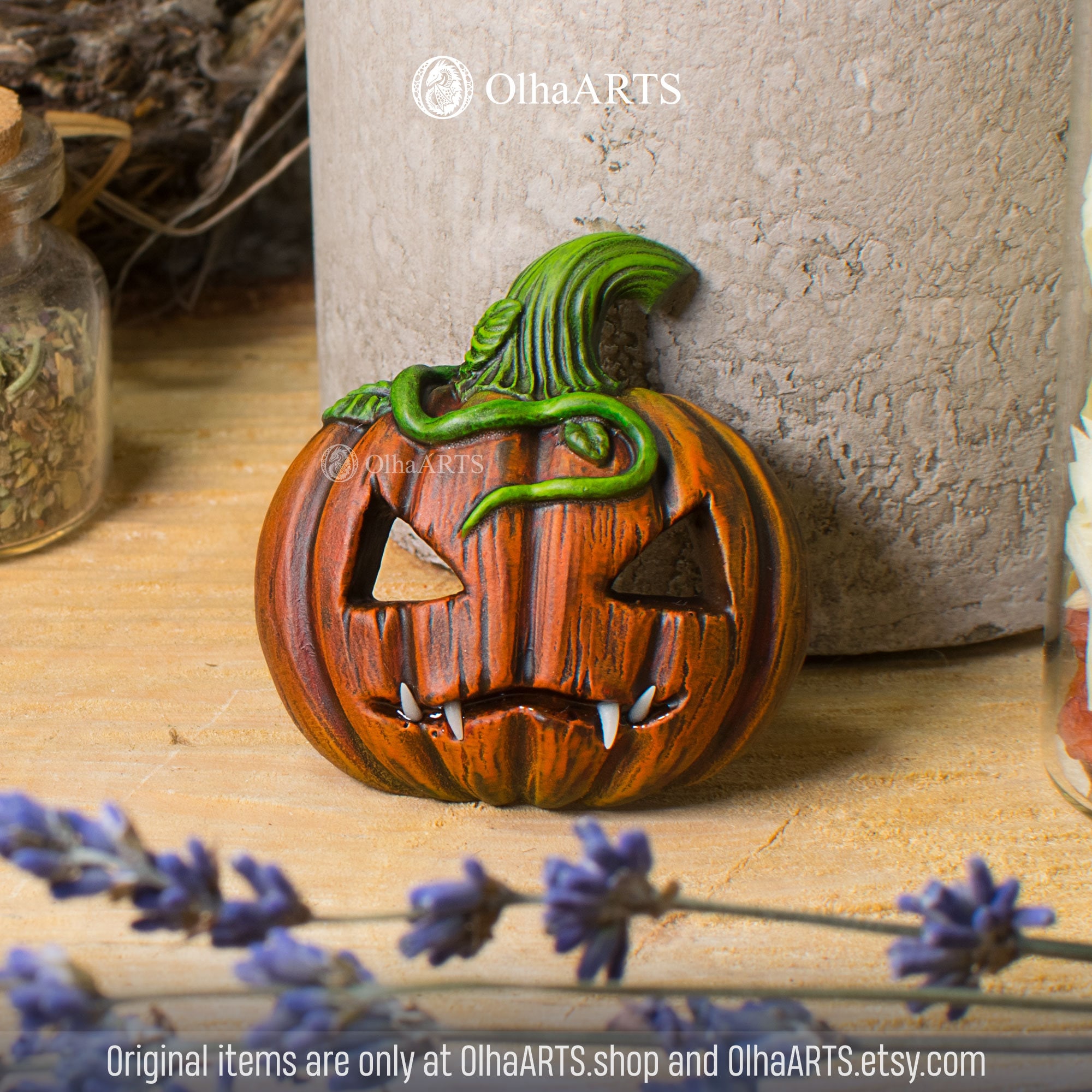 Halloween Magnet Set With Pumpkin and Bats. Kitchen, Office or Party ...