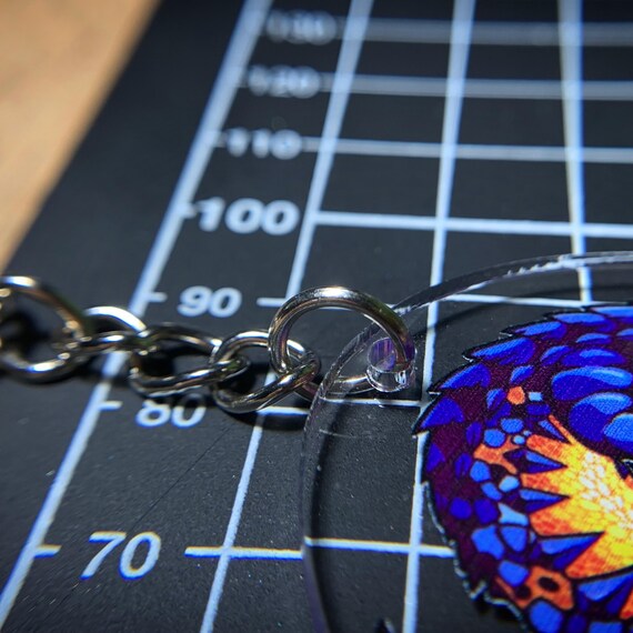 Keychain With Lava Dragon Egg — Fire Dragon, Fantasy Keyring
