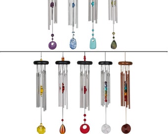 17" SMALL Chakra Wind Chime by Woodstock | Gifts for Mom