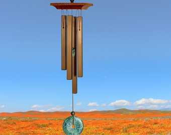 21" Small Turquoise Chime by Woodstock | Indoor/Outdoor Wind Chimes | Gifts for Grandma