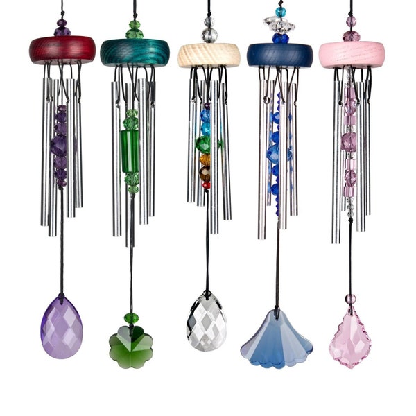 10" MINI Gem Drop Wind Chime by Woodstock | Indoor / Outdoor Wind Chimes | Gifts for Her