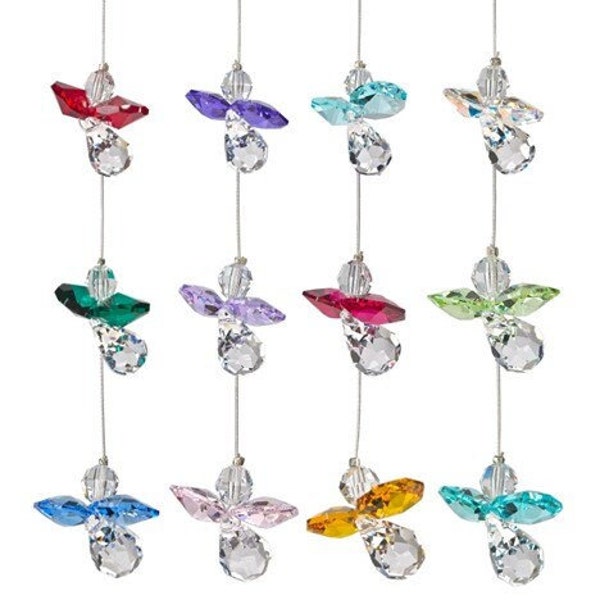 Crystal Guardian Birthstone Sun Catcher | Pick Your Birthstone | Guardian Angel Rainbow Maker | Friendship Gifts | Gifts for Her