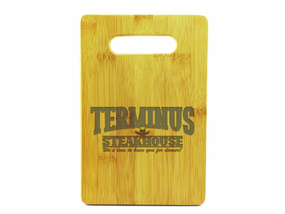 Terminus Steakhouse Bamboo Cutting Board the Walking Dead 