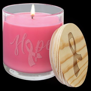 Personalized Laser Engraved Glass Candle With Wooden Lid Customized ...