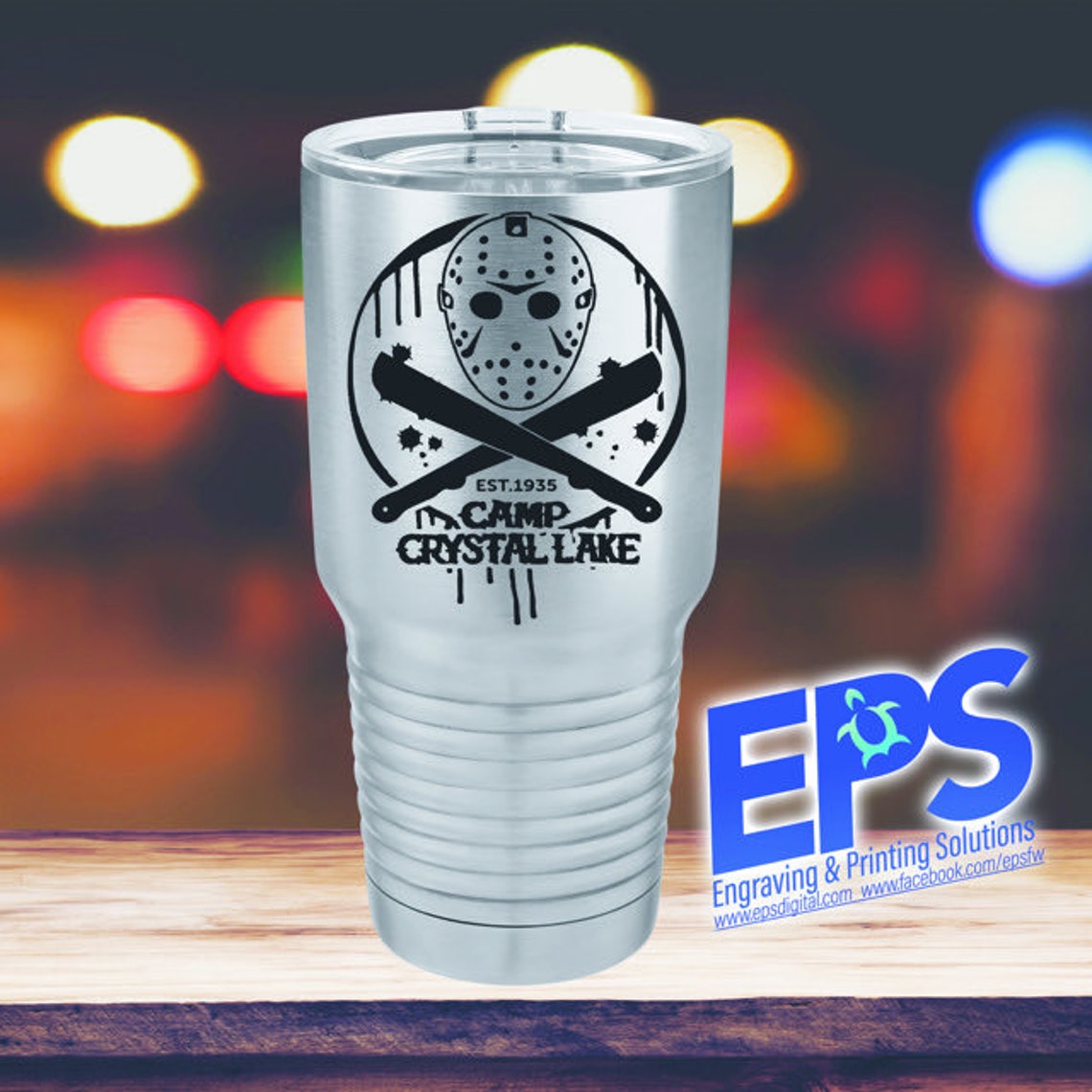 30oz. Jason Voorhees Drink Tumbler Friday the 13th Inspired Etsy
