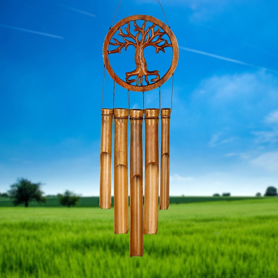 26 Tree of Life Bamboo Wind Chime by Woodstock Outdoor Chimes