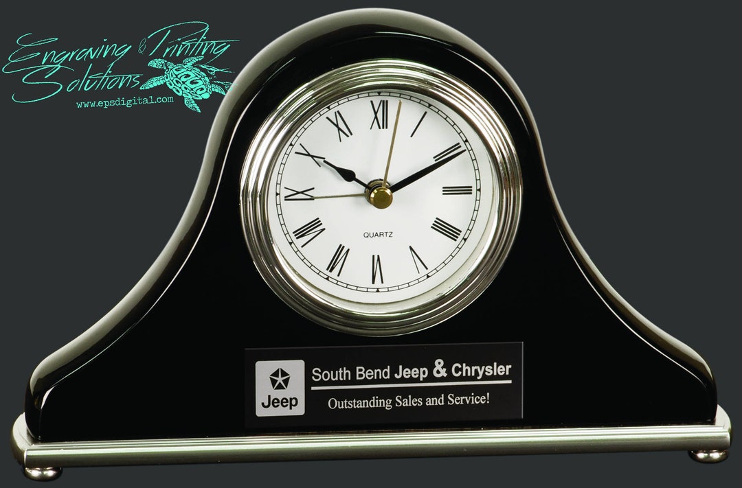 Personalized Mantel Alarm Clock Desktop Retirement Clock Engraving Included Etsy