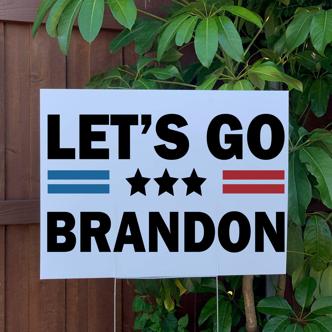 Let's Go Brandon 24x18 Yard Sign Metal Stake Etsy UK