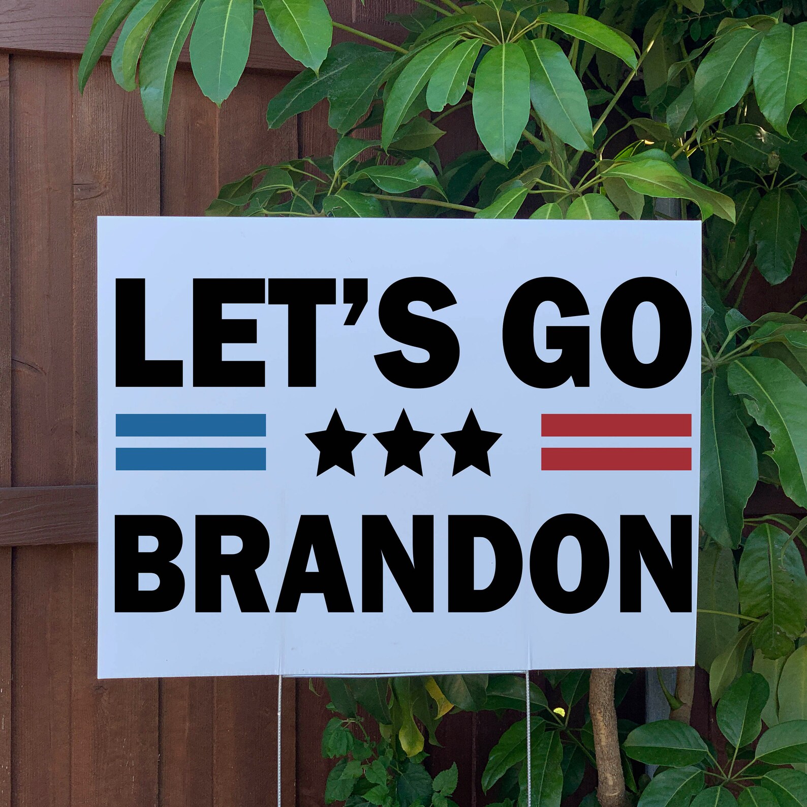 Let's Go Brandon 24x18 Yard Sign Metal Stake Etsy UK