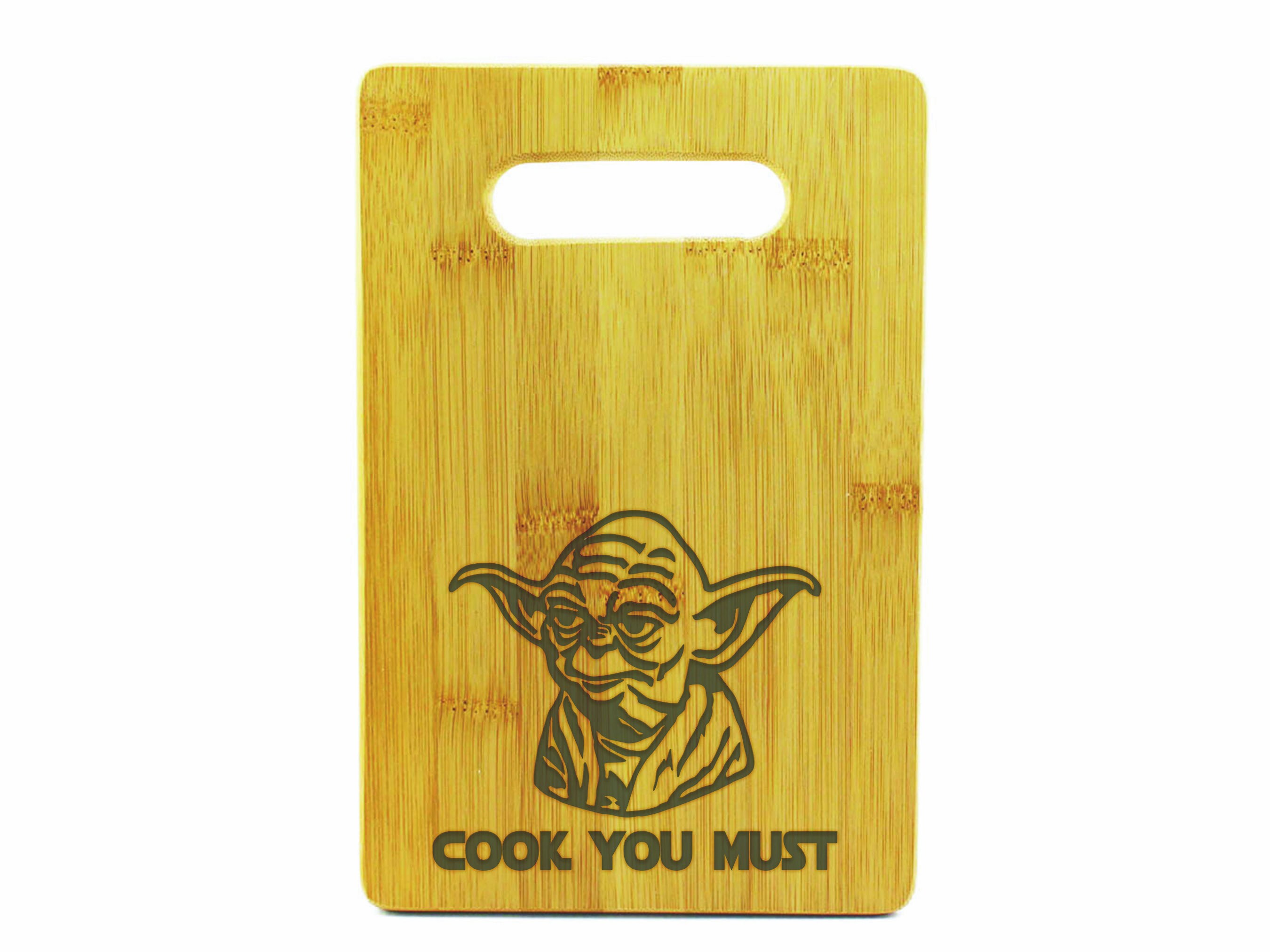 Star Wars Yoda Cook You Must Jedi Cutting Chopping Board Kitchen Decor  Housewarming Dorm Gift the Force Fan Boy Large Size 18 X 11 