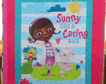Doc McStuffins 36x30 monogramed personalized fleece blanket