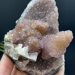 Stunning 5&quot; AA Quality Lavender Amethyst w/ Calcite Formation. Las Torres Mine. Artigas, Uruguay.