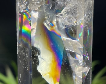Gorgeous 5.5&quot; AA Quality Polished Clear Ciyrinr Quartz Tower From Corinto, Brazil. Rainbow Filled!!