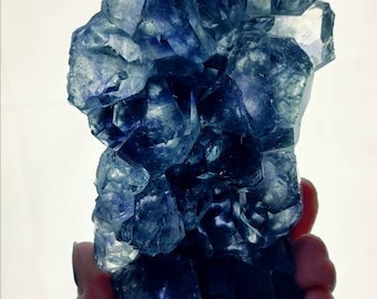 Gorgeous Blue/Green Fluorite From Fujian, China. Epic 5” Transparent Fluorite.