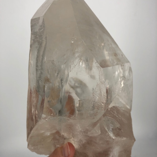 New Find! Huge 10" Cathedral Elestial Quartz Thats Damage Free And Super Gemmy with Perfect Termination. Unbelievable Quality!