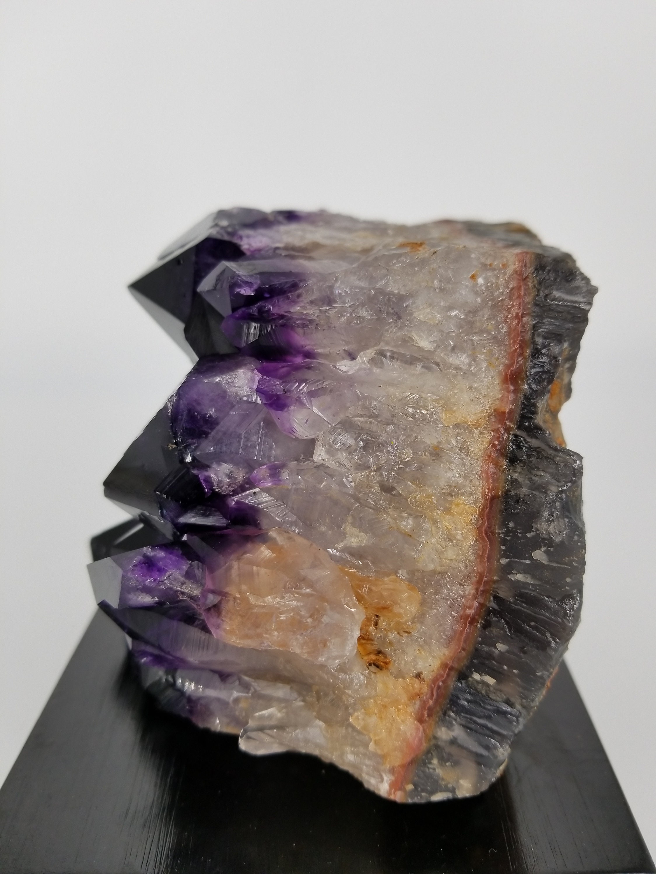 5" Tall, Super Extra AA Quality Amethyst W/ Wood Base, Las Torres Mine