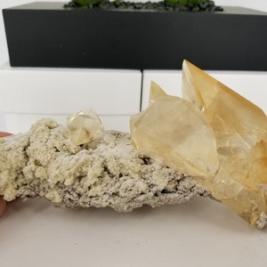 Rare Gem Pocket, Gorgeous XXL 7" Elmwood Mine Calcite On Barite In Its Finest Form.