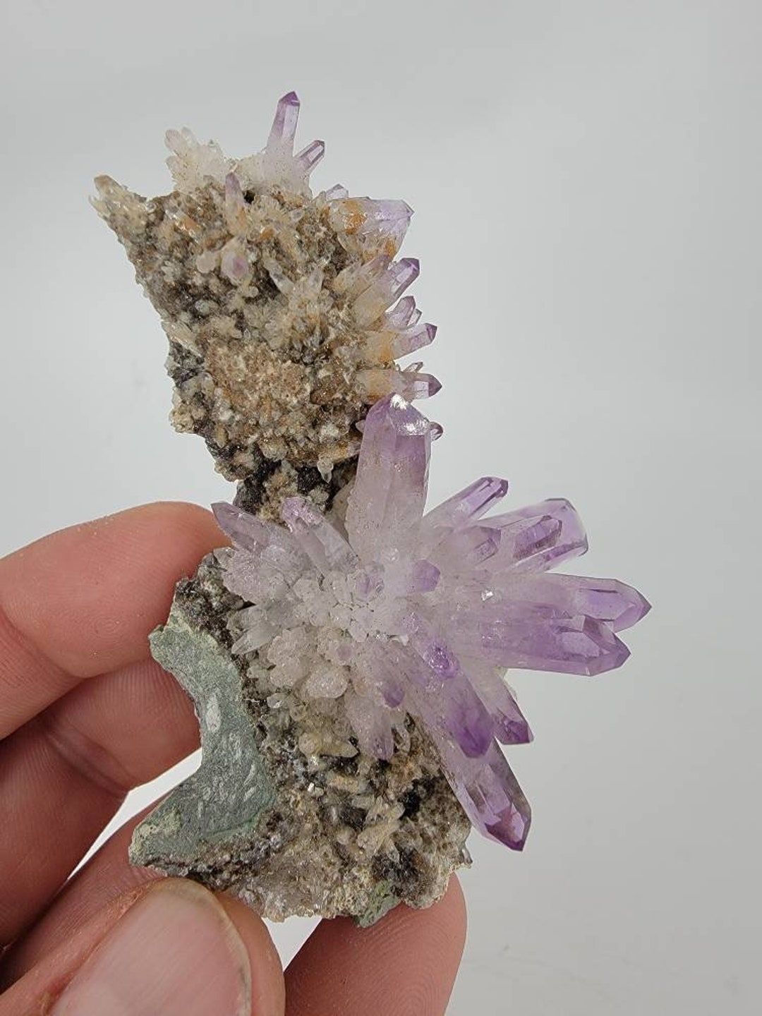 Extraordinary New Find Amethyst Flower on Matrix W/ Unreal Color